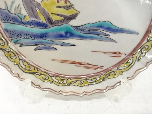  作家物　九谷焼　色絵　皿